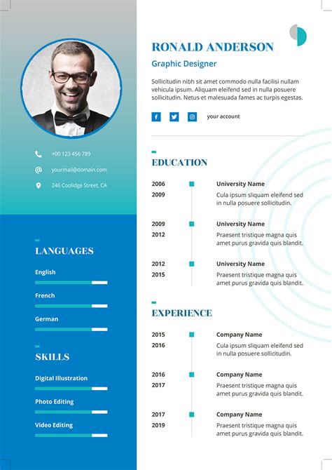 Free Eye Catching Resume Templates