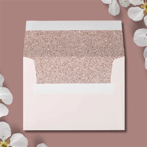 Trendy Faux Glitter Rose Gold Elegant X Envelope Zazzle