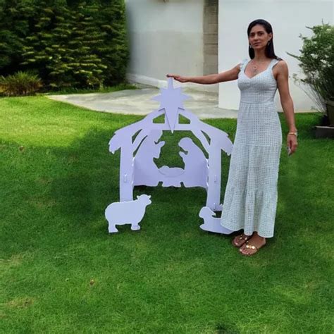 Presépio De Natal Grande Para Jardim - Presépio Grande - G - 110 Cm - Enfeite De Natal Para Jardim ...