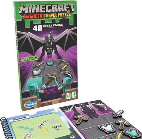 ThinkFun Rompecabezas magnético de Minecraft para viaje juego lógico y