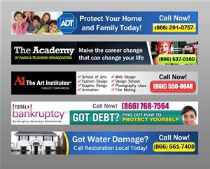 5 728x90 banners done NOW | 4 Banner Ad Designs for a business in ...