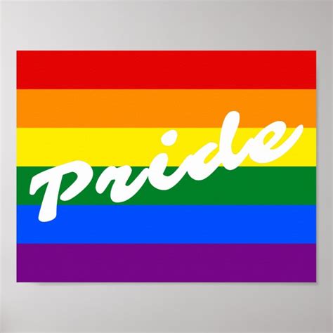 Regenbogen Gay Pride Flagge Des Stolz Logo LGBT Poster Zazzle De