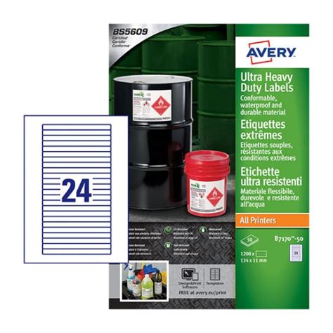 Water Resistant Ultra Heavy Duty Labels | Avery