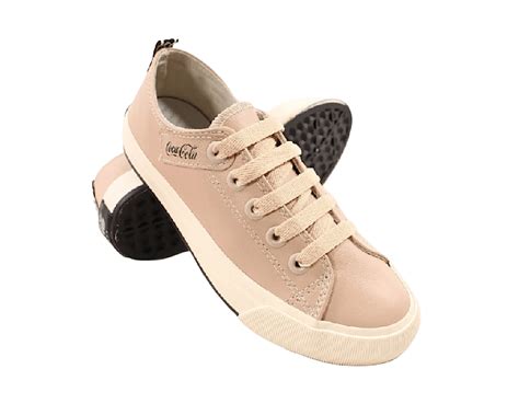 T Nis Feminino Casual Coca Cola Shoes Nude Off White