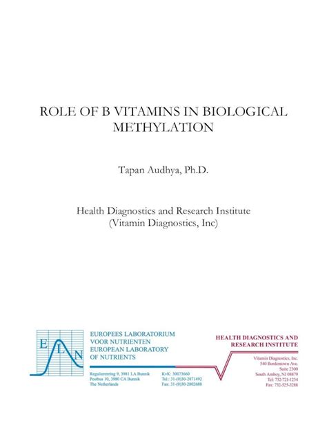 (PDF) Role of B vitamins in biological methylation – hdri - DOKUMEN.TIPS