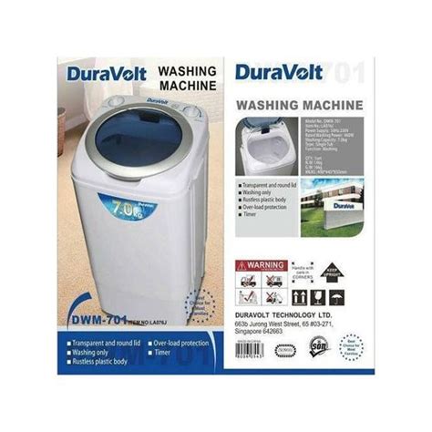 Duravolt Single Tub 7kg Washing Machine Dwm 701 Zit Electronics Store