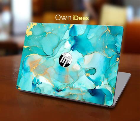 Hp Elitebook Laptop Skin Green Marble Personalized Gift Fits Etsy