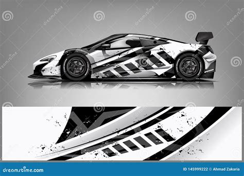 Sport Car Racing Wrap Design. Vector Design Stock Vector - Illustration of auto, geometric ...