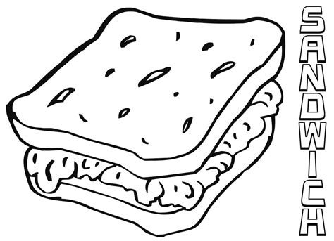 Dibujos De Sandwich Para Colorear