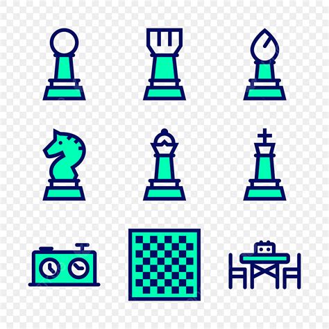 Chess Set Clipart Hd Png Set Of Chess Related Icons Chess Icons