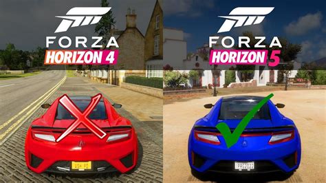 Forza Horizon 4 Vs Forza Horizon 5 Acura NSX Sound Speed