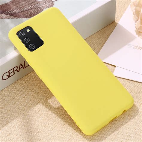 For Samsung Galaxy A02s Eu Version Pure Color Liquid Silicone Shockproof Full Coverage Case