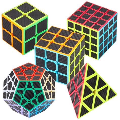 Coolzon Speed Cube Set 5 Pack Magic Puzzle Cubes Pyraminx Pyramid