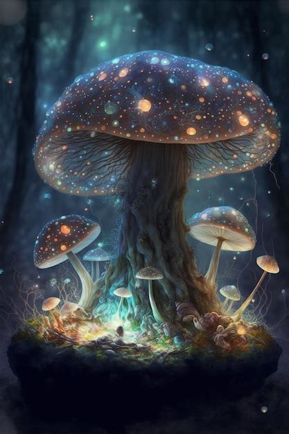 Premium Photo | Mushroom fairy forrest