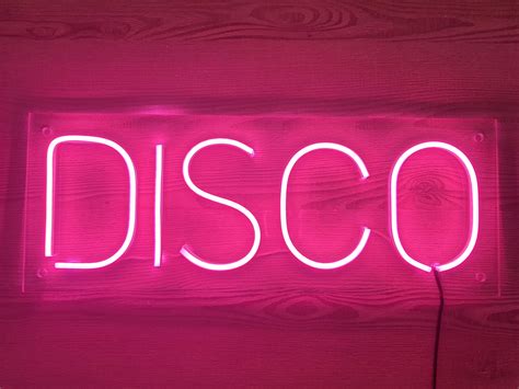 Disco Neon Signdisco Neon Lightdisco Signmusic Neon Etsy