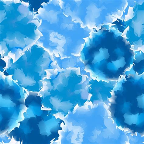 Blue Seamless Watercolor Texture Background Stock Vector