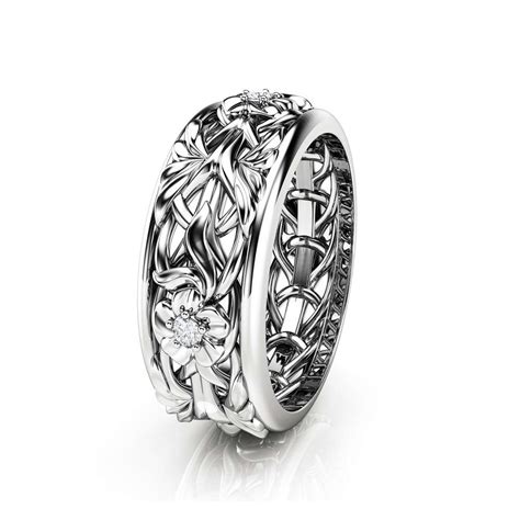 Unique Wedding Band Women Wedding Band Diamond Wedding Band Custom ...