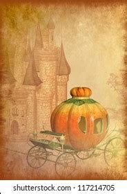 Cinderella Carriage Grunge Background Stock Illustration 117214705 ...