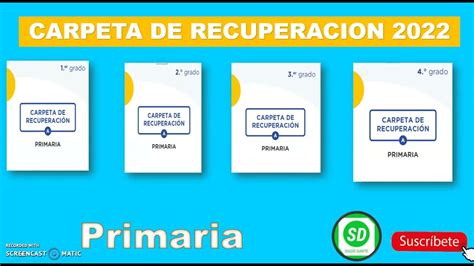 Carpeta De Recuperacion Primaria Youtube