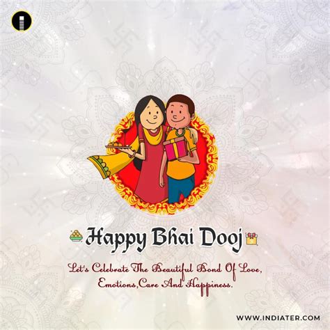 Free Happy Bhai Dooj Wishes Psd Card Quotes Sms Message Design