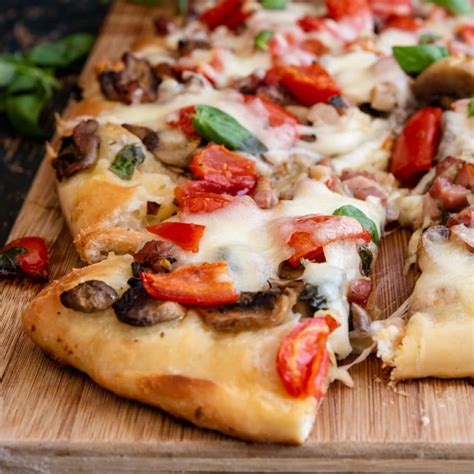 Cheesy Mushroom Pancetta Pizza Recipe An Italian In My Kitchen