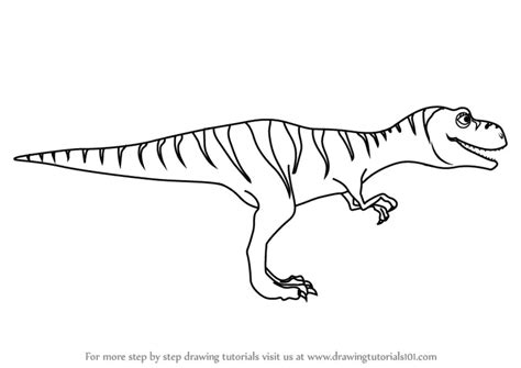 Learn How to Draw Boris Tyrannosaurus from Dinosaur Train (Dinosaur Train) Step by Step ...