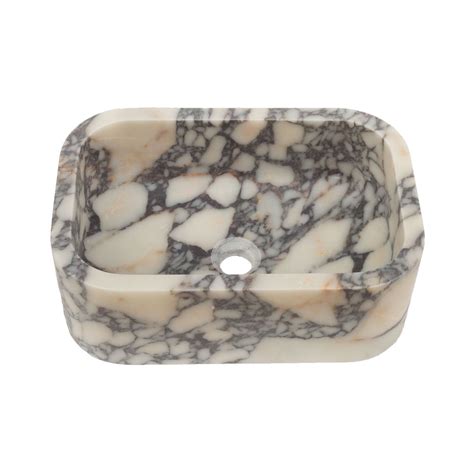 Calacatta Viola Real Marble Rectangular Sink Natural Stone Etsy