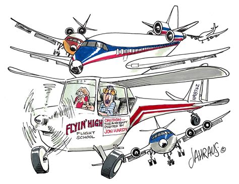 Aviation Cartoon | Funny Gift for Aviator