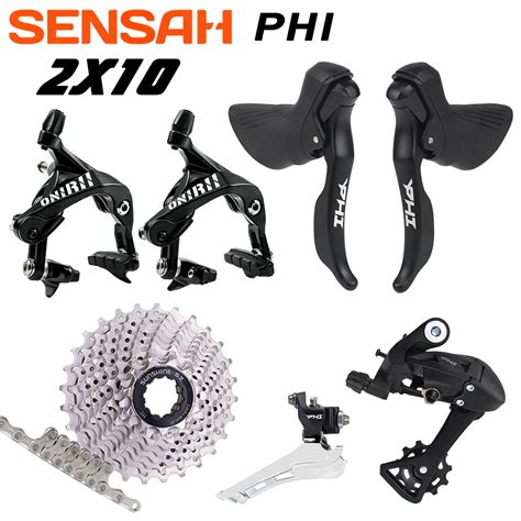 SENSAH PHI 2x10 Speed Groupset With 10v Shifter L R Fore Rear