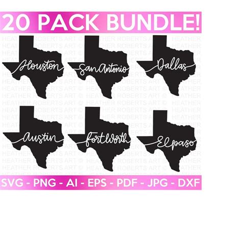 Texas Svg Bundle Texas State Svg Bundle Texas Shape Texas Inspire