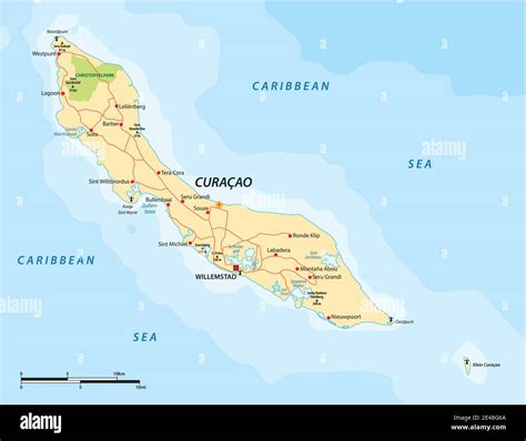 Mappa Vettoriale Di Curacao Immagini E Fotografie Stock Ad Alta