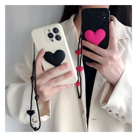 Korean Cute 3d Love Wrist Bracelet Chain Phone Case For Iphone 14 13 12 11 Pro Xs Max X Xr