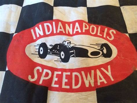 Vintage 1965 Indianapolis 500 Speedway Indy Checkered Flag Raceway Racing Parade Checkers Black