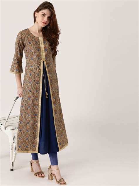 15 Stylish Latest Double Layered Kurtis Online Shopping Double