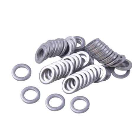 50pc Aluminum Alloy Engine Oil Crush Washers Drain Plug Gaskets 8mm ID