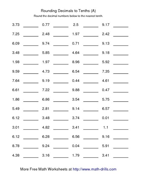 Rounding To The Nearest Tenths Calculator