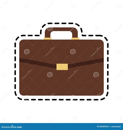 Brown Briefcase Icon Stock Vector Illustration Of Accessory 84509292