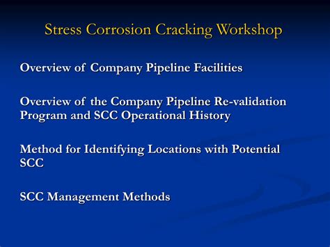 Ppt Stress Corrosion Cracking Workshop December 2 2003 Powerpoint