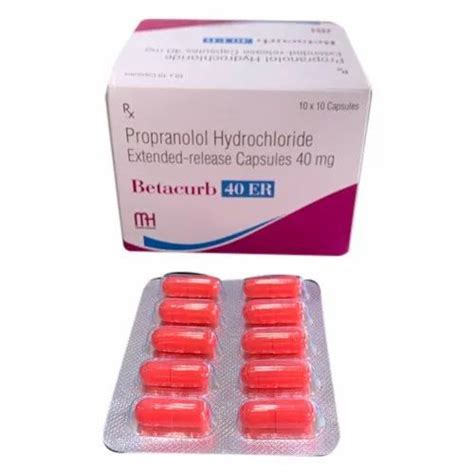 Betacurb Propranolol Hydrochloride Extended Release Capsules M H At Rs