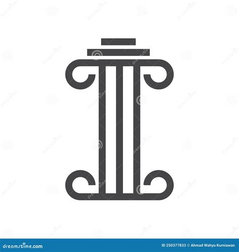 Design De Logotipo De Coluna Ilustração do Vetor - Ilustração de