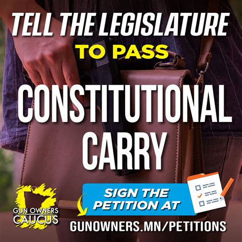 Pass Constitutional Carry In Minnesota Minnesota Gun Owners Caucus