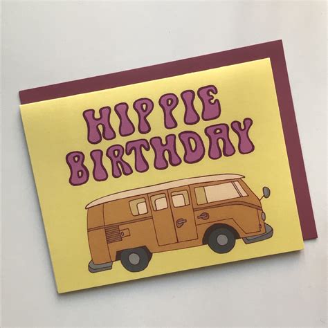 Hippie Birthday Card — Half Mile Handmade