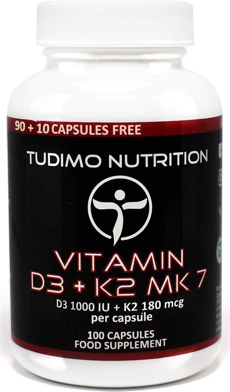 Vitamin D3 K2 Mk7 Capsules 1000 Iu 180 Mcg 100 Pcs 3 Month Supply Of Rapidly