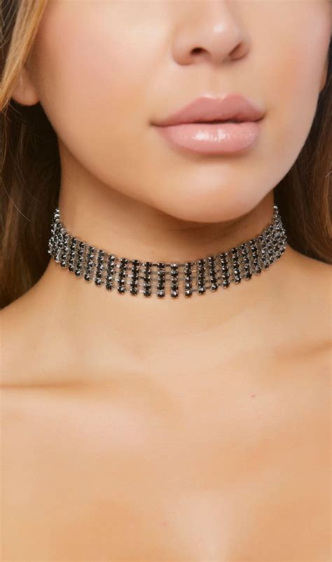 Black Rhinestone Choker Black Rhinestone Chokers Rhinestone Choker