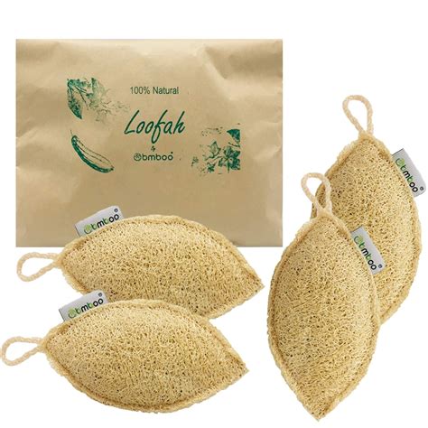 Natural Loofah Exfoliating Sponge 4 Pack Loofa Body Scrubber