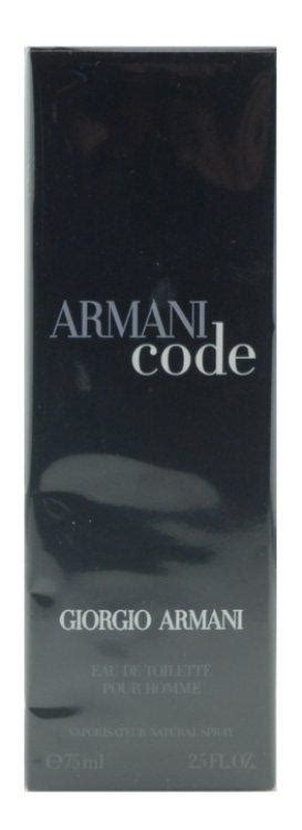 Giorgio Armani Code Pour Homme Eau De Toilette Vaporisateur 75 Ml