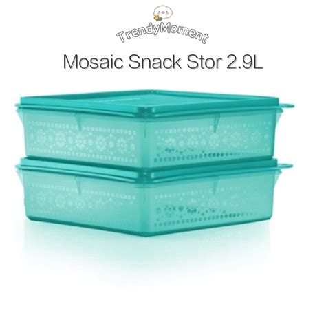 Ready Stock Tupperware Mosaic Snack Stor L B B Snack Stor L