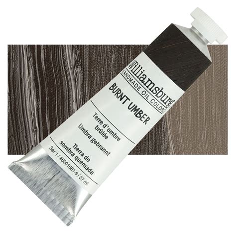 Williamsburg Handmade Oil Paint Burnt Umber Ml Tube Blick Art