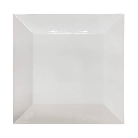 White Modern Square Serving Plate – StageRight Rentals