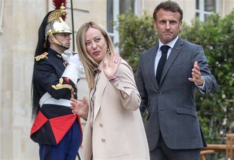 Giorgia Meloni Emmanuel Macron Dago Fotogallery